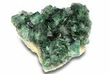 Fluorescent Green Fluorite on Quartz - Diana Maria Mine, England #301733-1